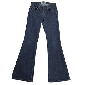 J Brand Women's Babe Flare Bell Bottom Stretch Denim Jeans Size 26 Blue Made USA